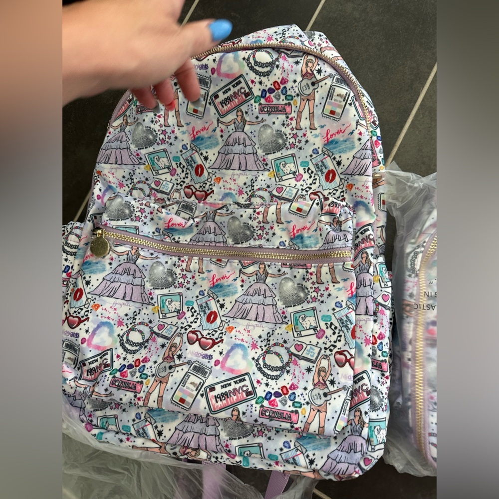 Pink and Purple Cartoon-Style Bag